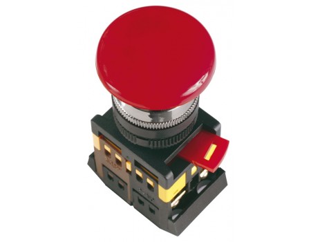 Кнопка AEAL22 "Грибок" с фиксацией красный D=22мм (BBG60-AEAL-K04) Кнопка красная с фиксацией без подсветки