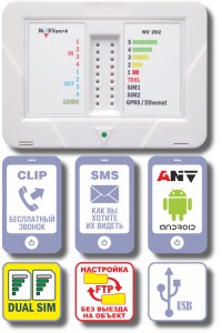NV 292 Устройство оконечное объектовое приемно-контрольное c GSM коммуникатором
