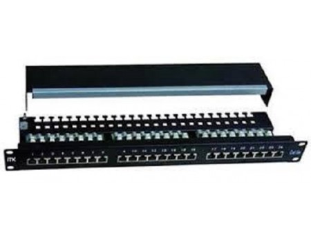 PP24-1UC5ES-D05, 1U, 24 порта (Dual) Патч-панель кат.5Е STP с кабельным органайзером