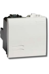 Выключатель типа "кнопка" Brava 2 модуля белый (76022B) Выключатель
