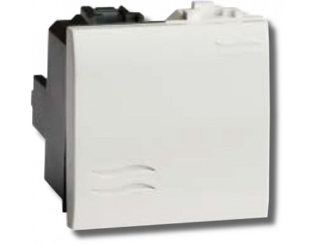 Выключатель типа "кнопка" Brava 2 модуля белый (76022B) Выключатель
