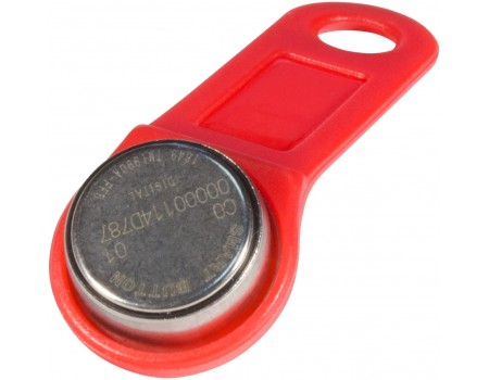 Ключ SB 1990 A TouchMemory (красный) Ключ электронный Touch Memory с держателем