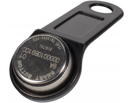 DS 1990А-F5 (черный) Ключ электронный Touch Memory с держателем