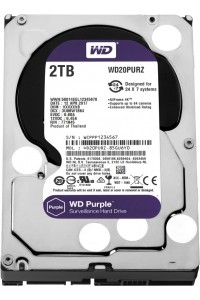 HDD 2000 GB (2 TB) SATA-III Purple (WD20PURZ) Жесткий диск (HDD) для видеонаблюдения