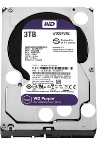 HDD 3000 GB (3 TB) SATA-III Purple (WD30PURZ) Жесткий диск (HDD) для видеонаблюдения