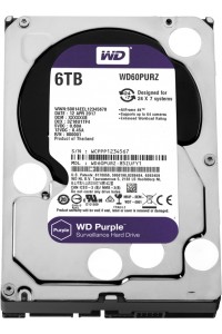 HDD 6000 GB (6 TB) SATA-III Purple (WD60PURZ) Жесткий диск (HDD) для видеонаблюдения