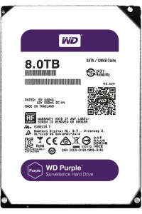 HDD 8000 GB (8 TB) SATA-III Purple (WD80PURZ) Жесткий диск (HDD) для видеонаблюдения