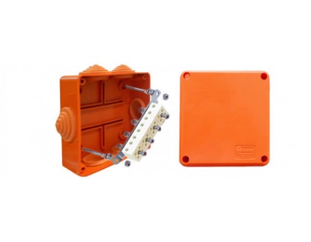 Коробка JBS100 четырехполюсная (0,15…2,5 мм²) 100х100х55 (43047HF) Коробка монтажная огнестойкая без галогена