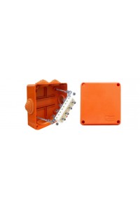 Коробка JBS100 шестиполюсная (1,5…4 мм²) 100х100х55 (43117HF) Коробка монтажная огнестойкая без галогена